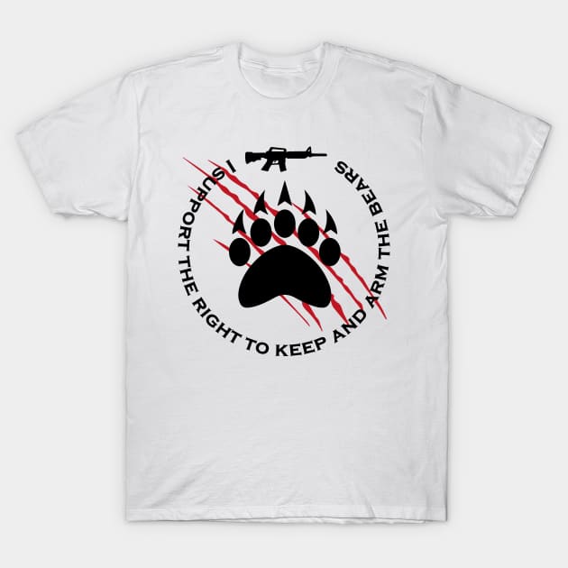 I support the right to keep and arm the bears, funny quote for bears lovers T-Shirt by HB WOLF Arts